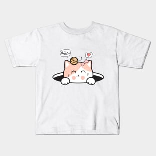 Lovely Cute Cat Kids T-Shirt